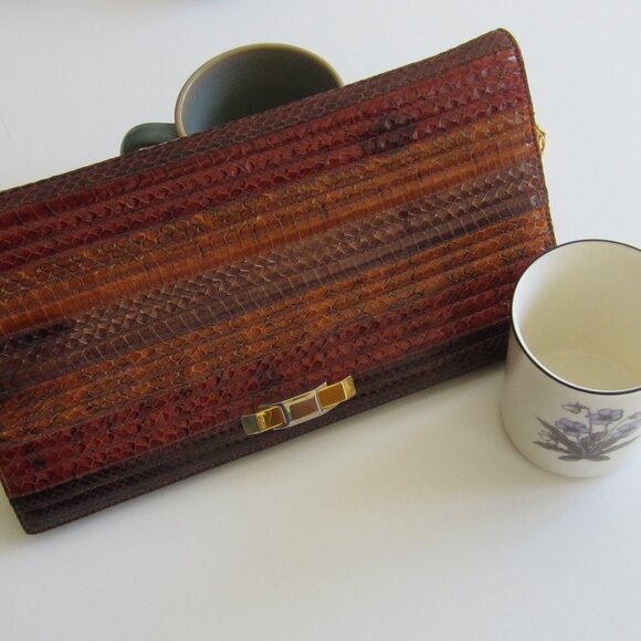 Snakeskin Bag Mastercraft Leather Made in Canada - Picture 2 of 13